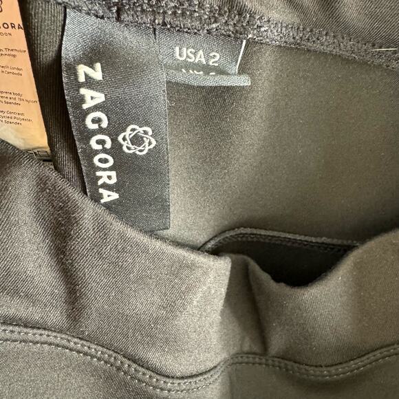 Zaggora London Hot Pants Black Neoprene Yoga Workout Leggings Thermal Fit Size 2 - Picture 5 of 8
